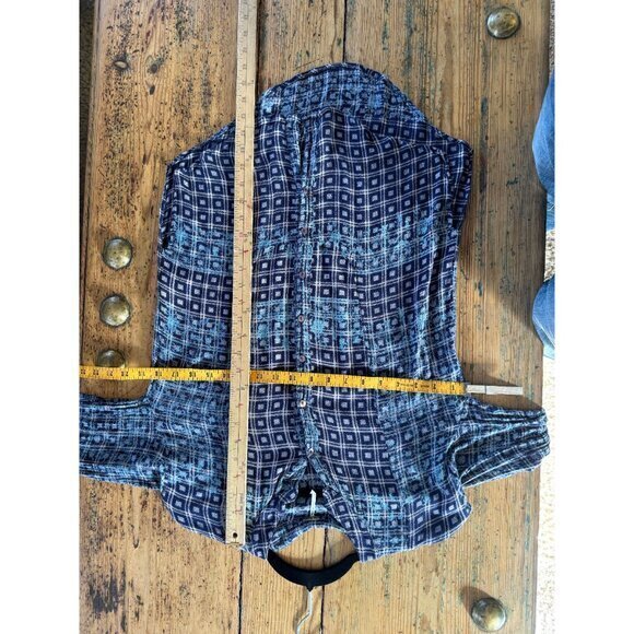 Free People Women's Blouse Blue Long Sleeve X-Small - Picture 7 of 7